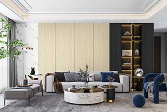 清远轻奢风格-客厅