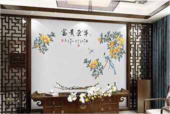 清远森佰汇航空纤维墙咔(富贵荣华)